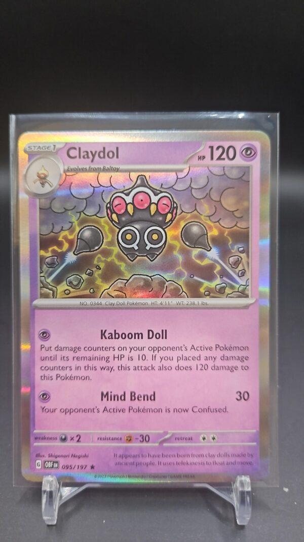 Claydol 95/197 SV Obsidian Flames Rare Holo Pokemon 2023 TCG Card