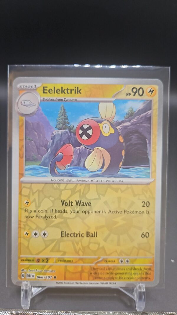 Eelektrik 68/197 Reverse Holo | Obsidian Flames | Pokemon Card