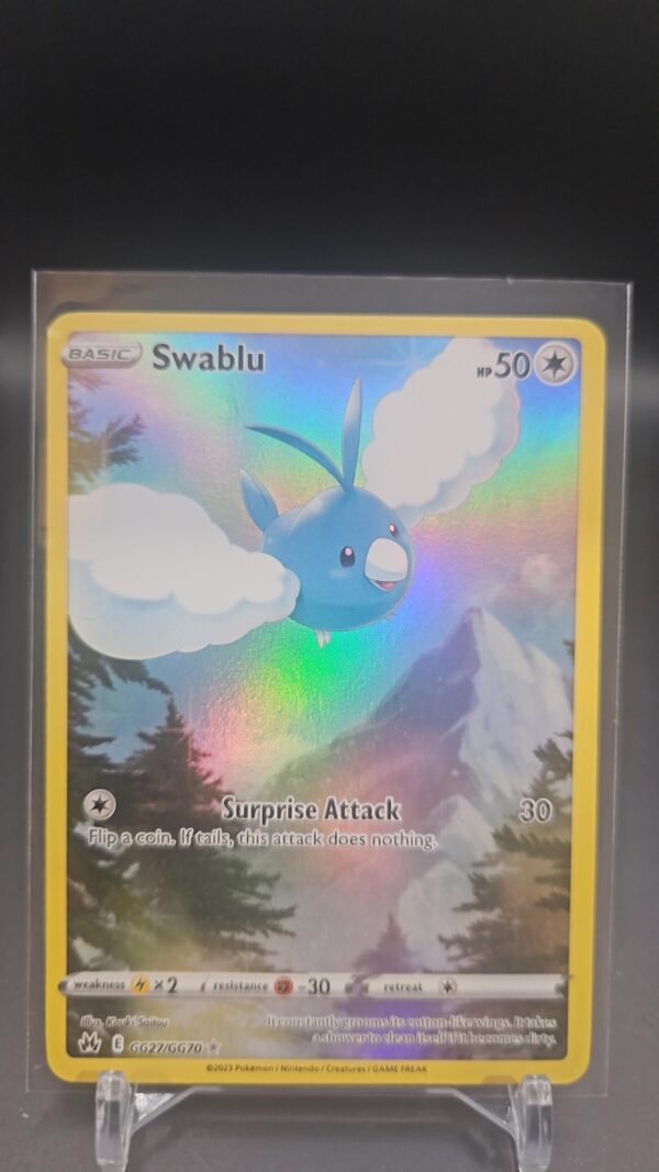 Swablu Galarian Gallery GG27/GG70 Full Art Holo Rare Crown Zenith Pokémon Card Front
