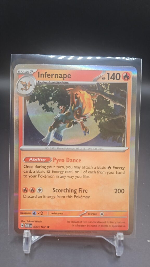Infernape 33/167 Holo Rare Pokémon card single Scarlet and Violet Twilight Masquerade expansion
