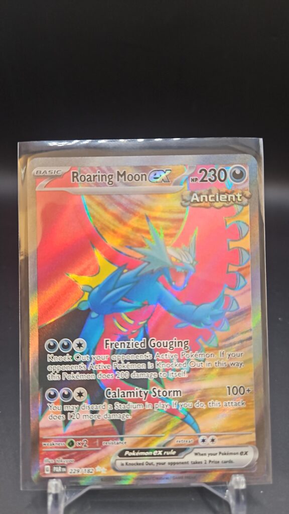 Roaring Moon ex 229/182 Full Art Ultra Rare Paradox Rift Pokémon Card Front