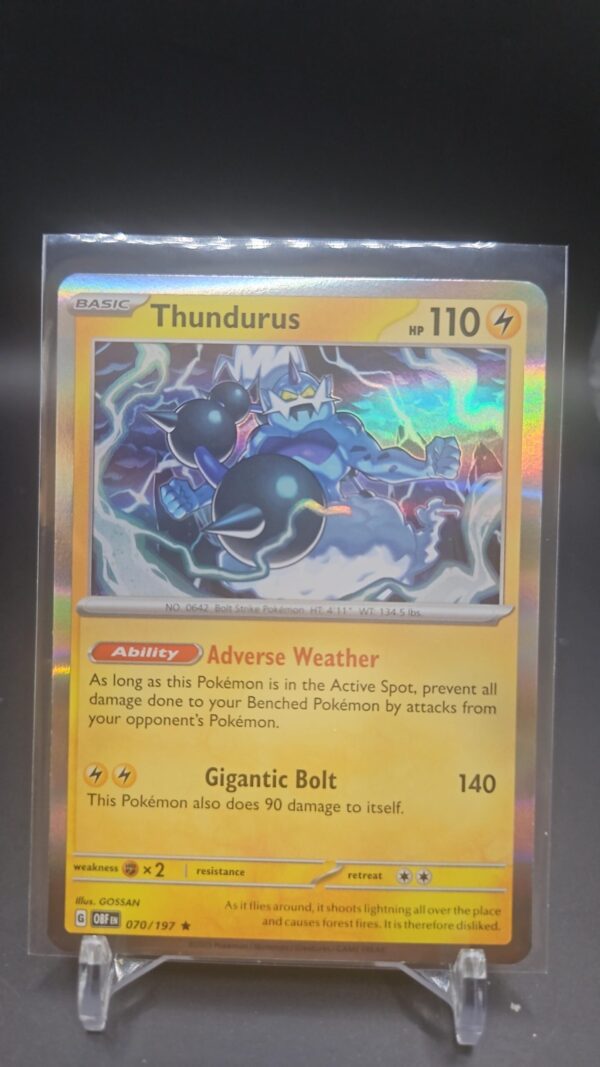 Thundurus 70/197 Holo Rare Obsidian Flames Pokémon TCG,