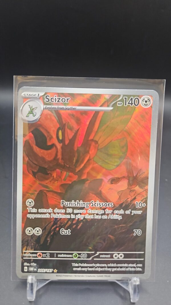 Scizor 205/197 Illustration Rare Full Art Pokemon Obsidian Flames