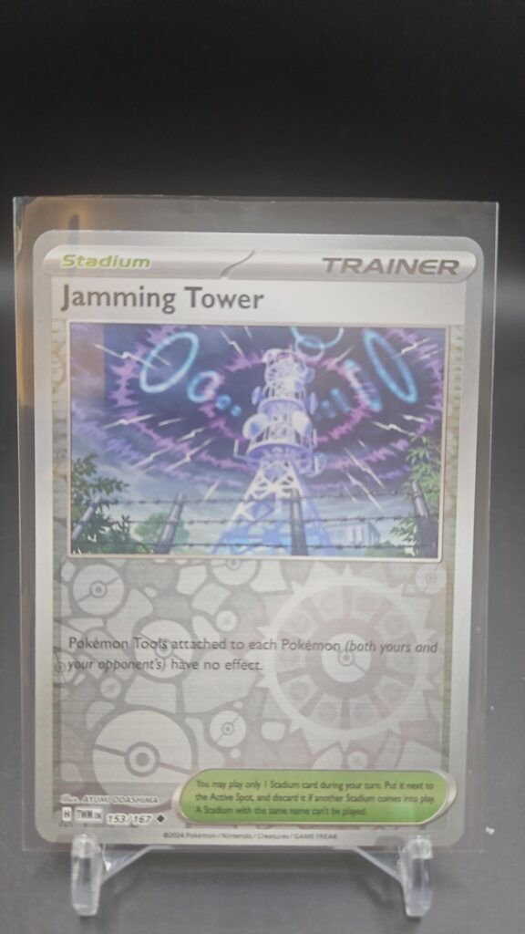 Jamming Tower 153/167 Reverse Holo Twilight Masquerade Pokémon Card Front