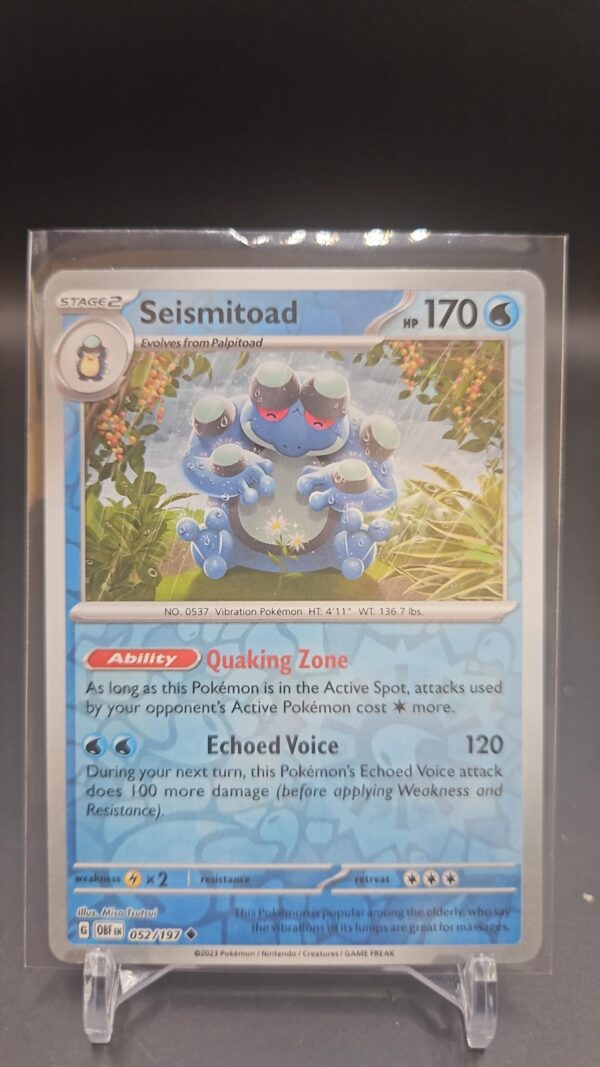 Seismitoad 52/197 Reverse Holo Obsidian Flames - Pokemon TCG
