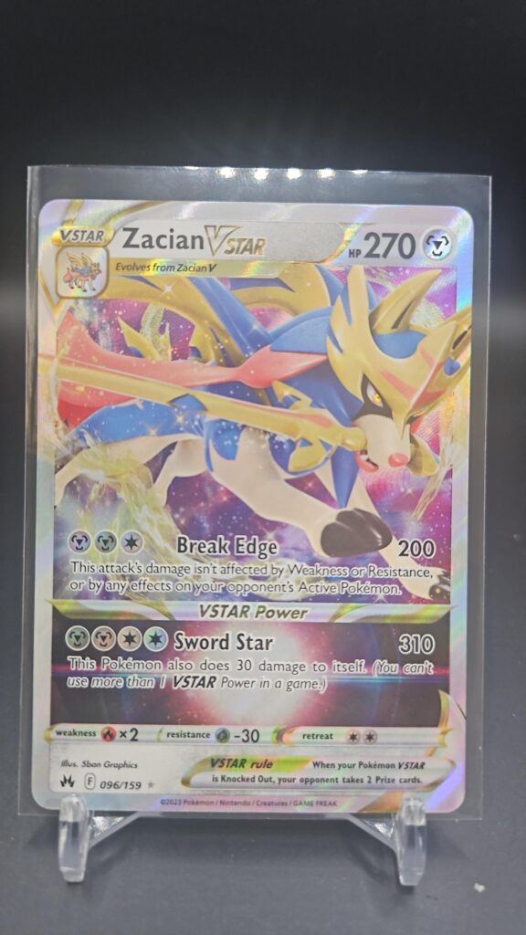 Zacian VSTAR 096/159 Ultra Rare Crown Zenith Pokémon Card Near Mint Front