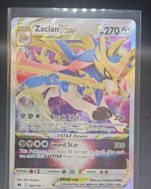 Zacian VSTAR 096/159 Ultra Rare Crown Zenith Pokémon Card Near Mint Front
