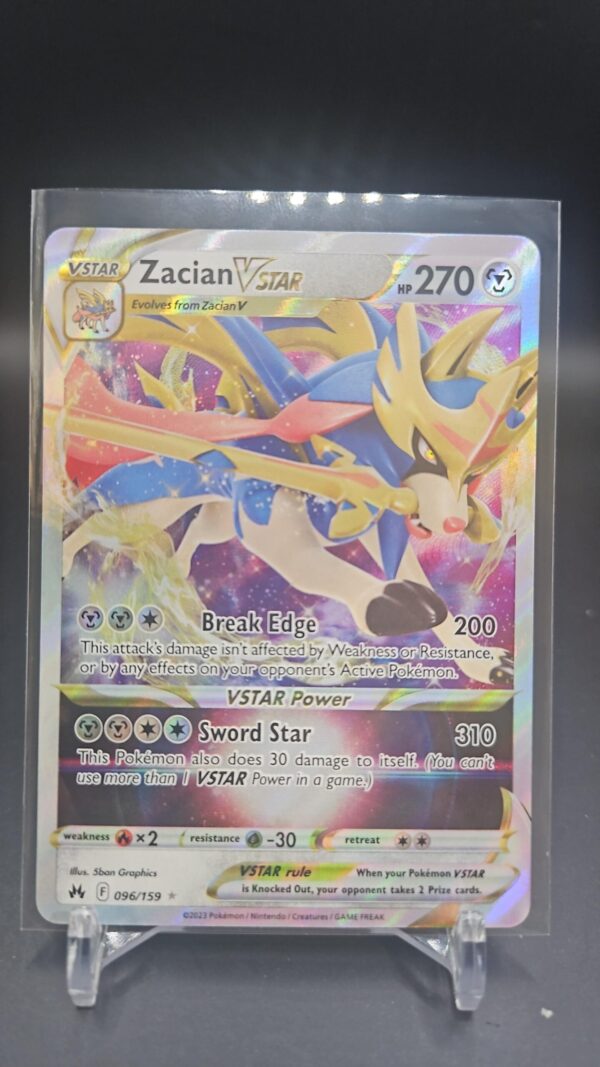 Zacian VSTAR 096/159 Ultra Rare Crown Zenith Pokémon Card Near Mint Front