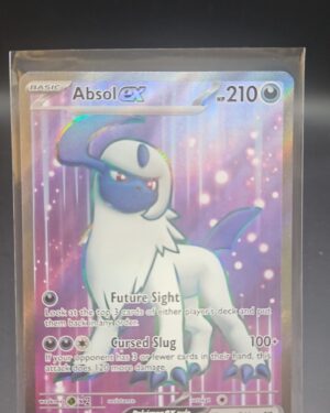 Pokémon TCG Absol ex 214/197 Obsidian Flames Full Art Ultra Rare card displayed in near mint condition, showcasing detailed full-art illustration, exclusive design, and collectible finish for fans.