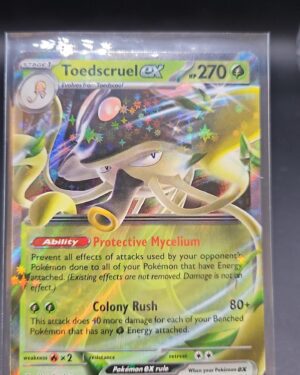 Pokémon TCG Toedscruel ex 022/197 SV03 Obsidian Flames Double Rare card displayed in near mint condition, showcasing detailed double rare design, dynamic illustration, and collectible finish for fans.