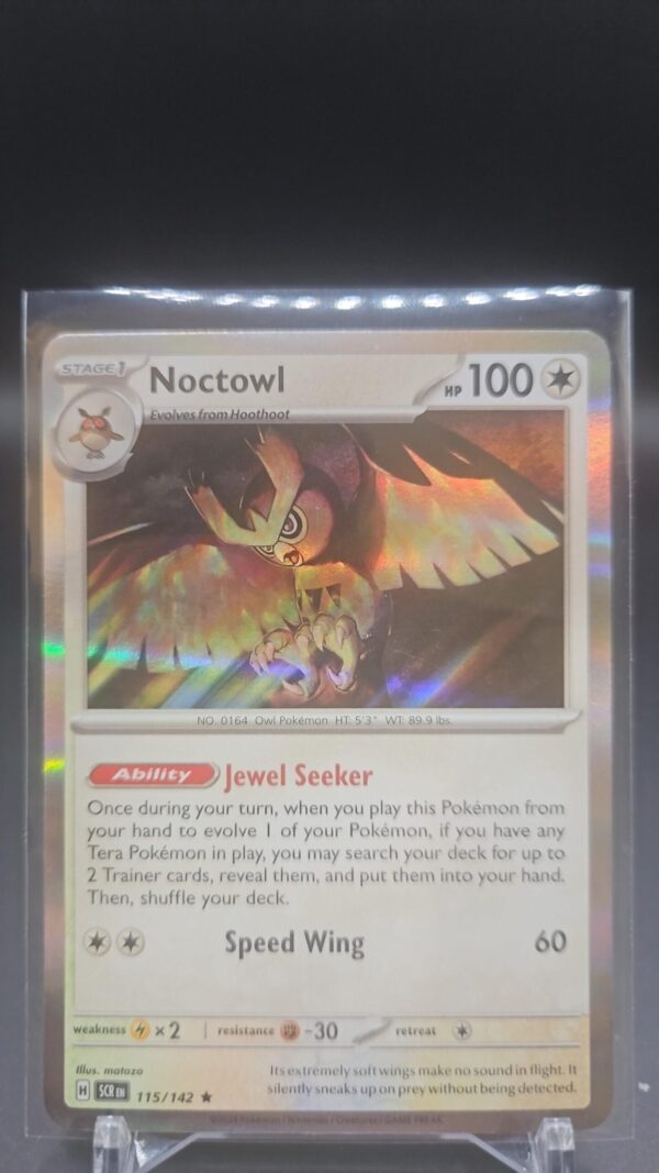Noctowl 115/142 Holo Stellar Crown SCR Pokemon Card NM