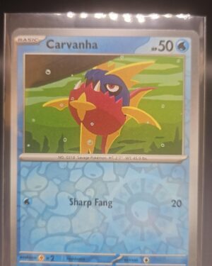 Carvanha #46/197 SV Obsidian Flames Reverse Holo Common Pokemon 2023 TCG Card