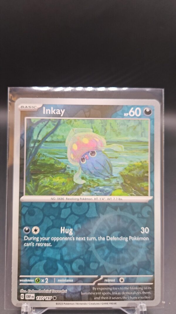 Pokemon Obsidian Flames 137/197 Inkay Reverse Holo