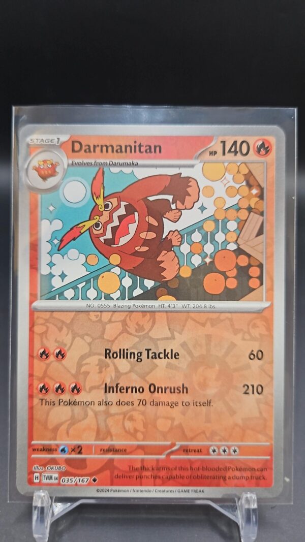 Darmanitan #35/167 SV Twilight Masquerade 2024 Pokemon Reverse Holo Uncommon TCG