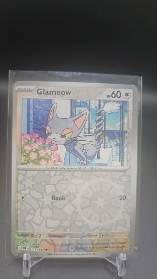 Glameow 116/142 Reverse Holo Pokemon Stellar Crown