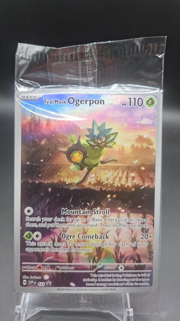 Pokémon TCG Teal Mask Ogerpon SVP 123 Pokemon Center Stamped Promo sealed