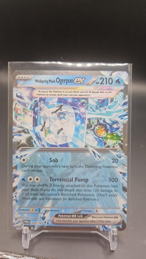 Pokémon Twilight Masquerade Wellspring Mask Ogerpon ex 64/167 Double Rare HOLO