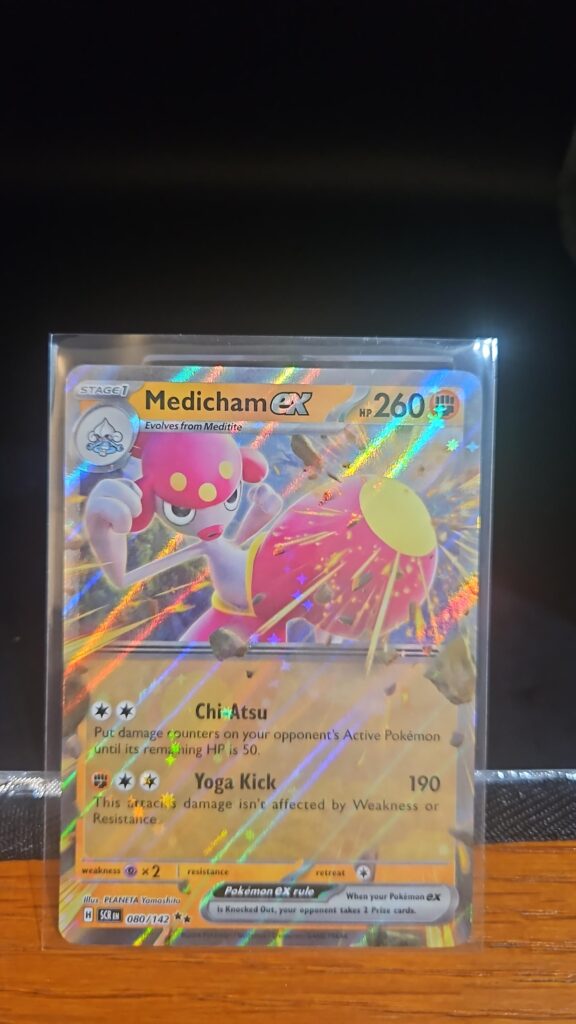 Medicham ex 80/142 Double Rare Stellar Crown Pokémon Card Near Mint Front