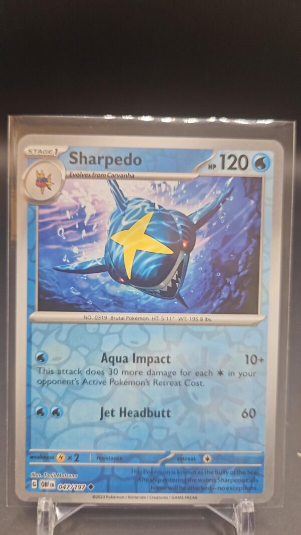 Sharpedo 47/197 Reverse Holo Obsidian Flames - Pokemon TCG