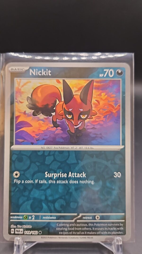 Nickit 119/182 Reverse Holo SV04: Paradox Rift Pokemon tcg Card