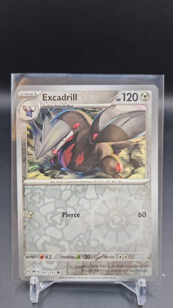 POKEMON Card - Excadrill 147/197 - Reverse Holo - Obsidian Flames