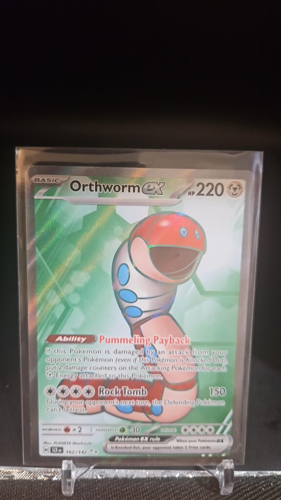 Orthworm ex 162/142 Full Art Holo Rare Stellar Crown Pokémon Card Front
