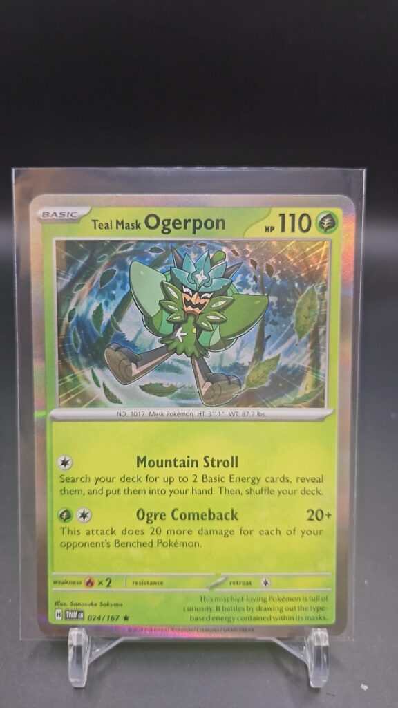Teal Mask Ogerpon 24/167 Holo Rare Pokémon card single Scarlet and Violet Twilight Masquerade expansion