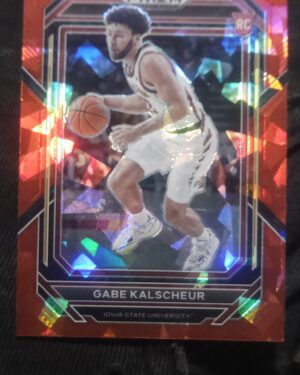 2023-24 Panini Prizm Gabe Kalscheur Draft Picks #31 Red Ice Prizm RC
