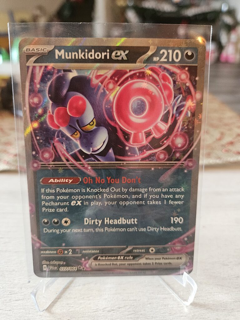 Munkidori ex 037/064 Double Rare Holo Shrouded Fable Pokémon Card NM Front