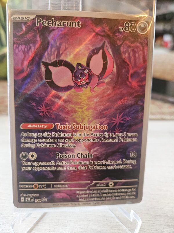 Pecharunt SVP 129 Scarlet & Violet Black Star Promo Pokémon Card NM/M Front