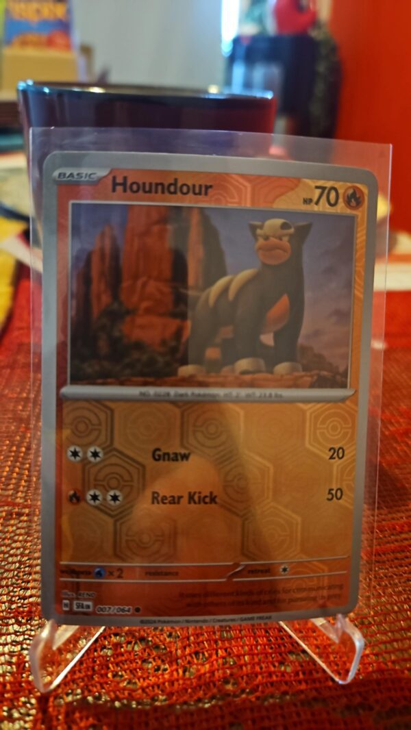 Houndour #7/64 SV Shrouded Fable 2024 Reverse Holo Common Pokemon TCG Card