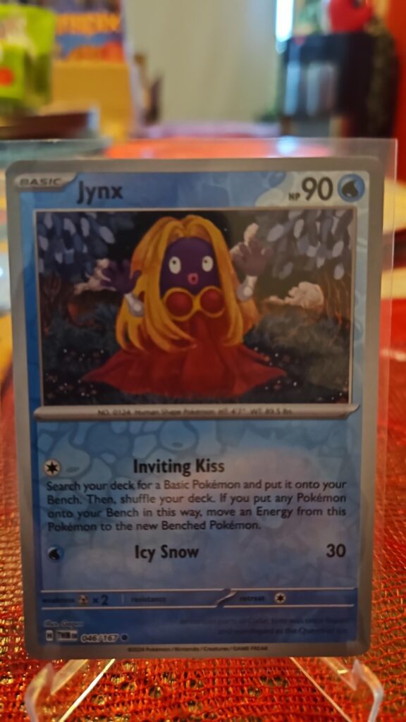 2024 Jynx 46/167 Reverse Holo Pokémon card from Twilight Masquerade displayed in Near Mint condition.