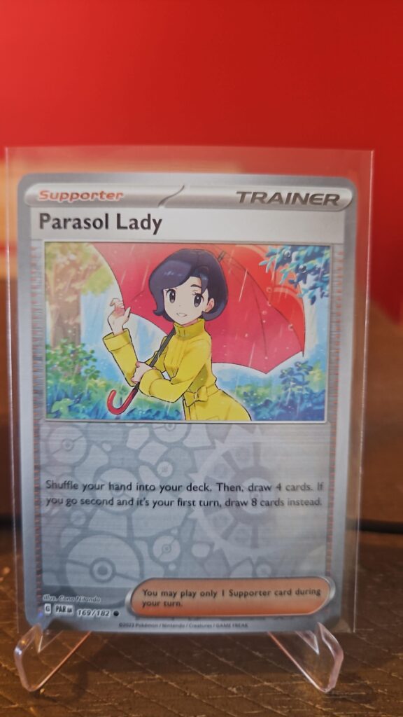 Parasol Lady 169/182 Reverse Holo Pokémon Paradox Rift card