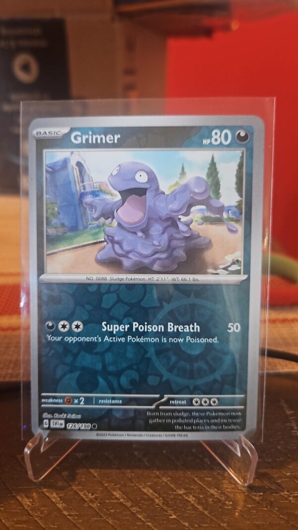 Reverse Holo Grimer 126/198 Common Scarlet & Violet Base Set Pokemon TCG