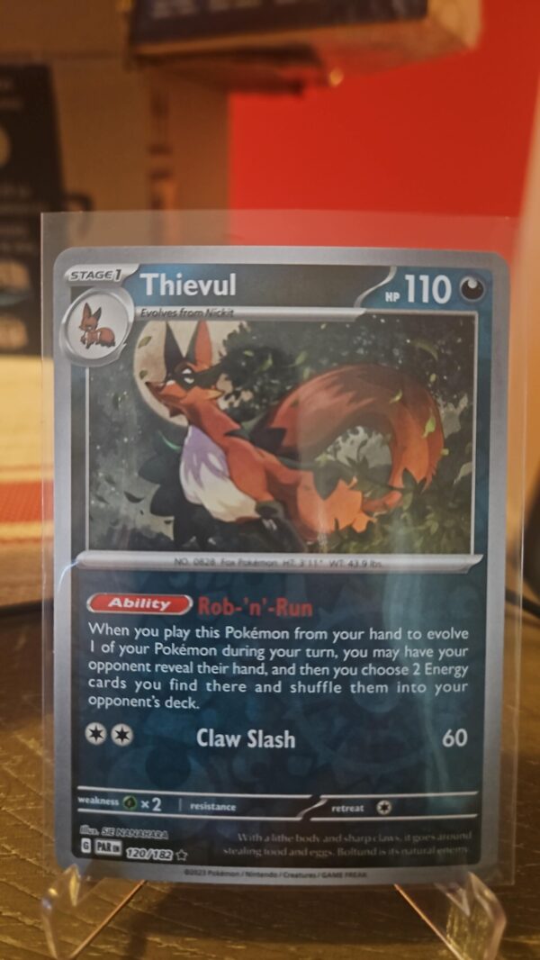 Thievul 120/182 Reverse Holo Pokemon TCG: Paradox Rift Near Mint (NM)