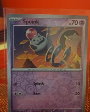 Spoink 90/197 Obsidian Flames Reverse Holo Pokemon TCG 2023