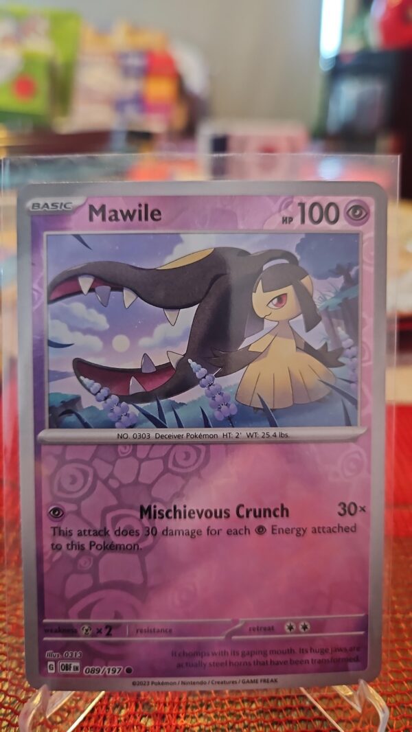 Mawile #89/197 SV Obsidian Flames Reverse Holo Common Pokemon 2023