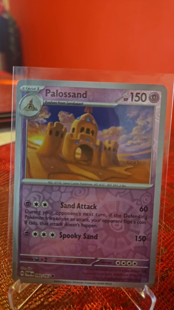 Reverse Holo Palossand 092/167 from Pokémon TCG Twilight Masquerade with silver border and reflective foil.