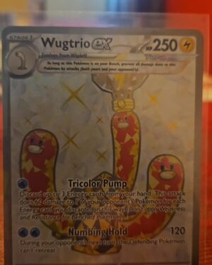 Pokémon TCG Wugtrio EX 190/162 Temporal Forces Ultra Rare Full Art card displayed in near mint condition, showcasing exclusive full-art illustration, detailed design, and collectible finish for fans.