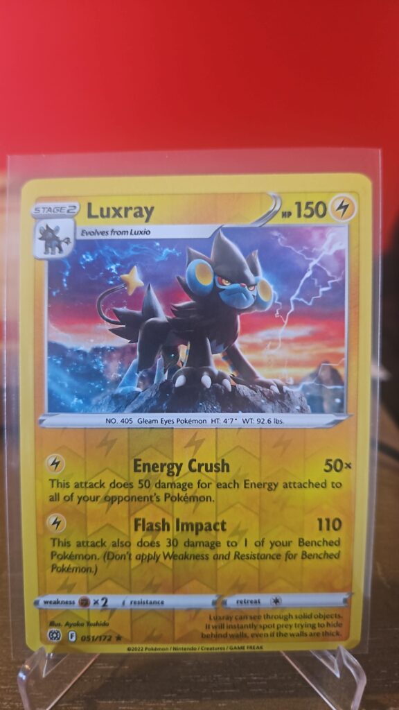 Luxray 51/172 Brilliant Stars Base Set Reverse Holo Rare Pokemon Card TCG