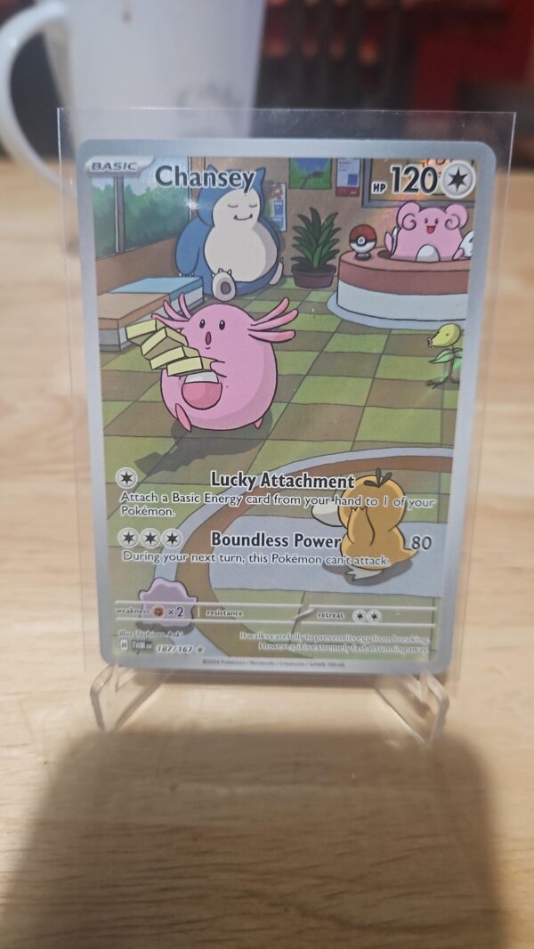 Pokemon TCG Chansey Illustration Rare 187/167 Twilight Masquerade Near Mint