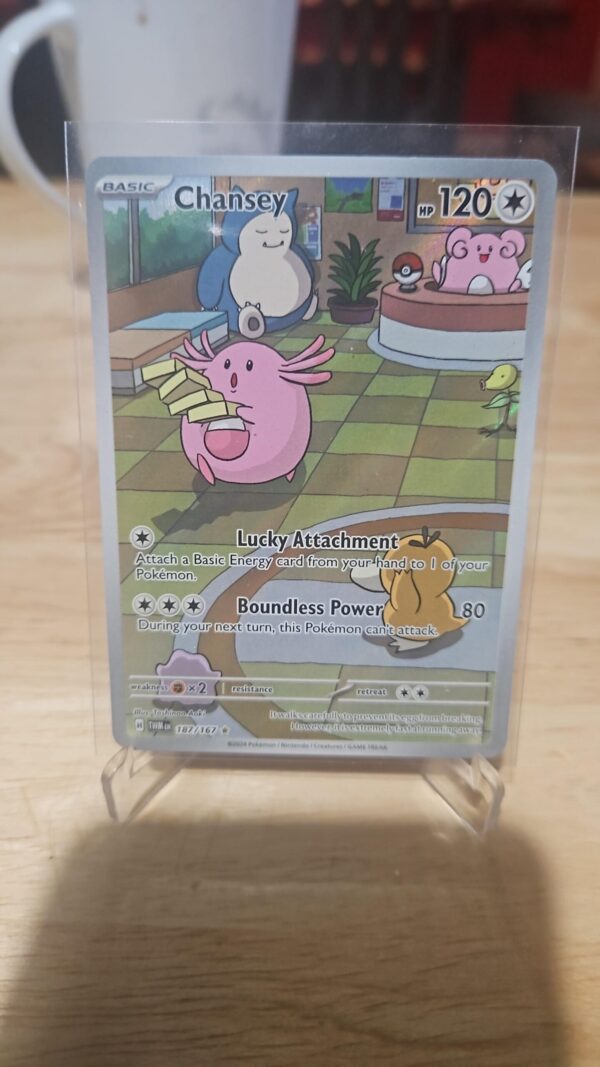 Pokemon TCG Chansey Illustration Rare 187/167 Twilight Masquerade Near Mint