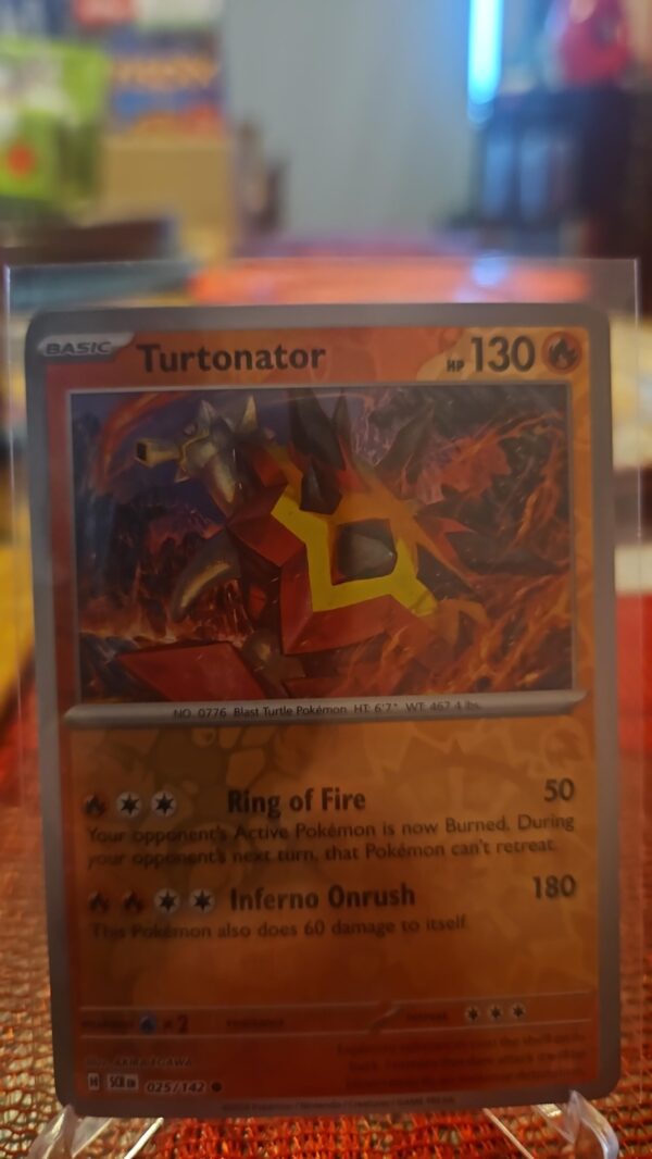 Pokemon TCG - Reverse Holo Turtonator 25/142 - Stellar Crown 2024