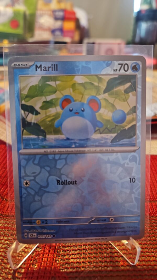 Marill #33/142 SV Stellar Crown 2024 Reverse Holo Common Pokemon