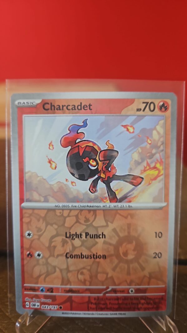 Charcadet #43/197 SV Obsidian Flames Reverse Holo Common Pokemon 2023