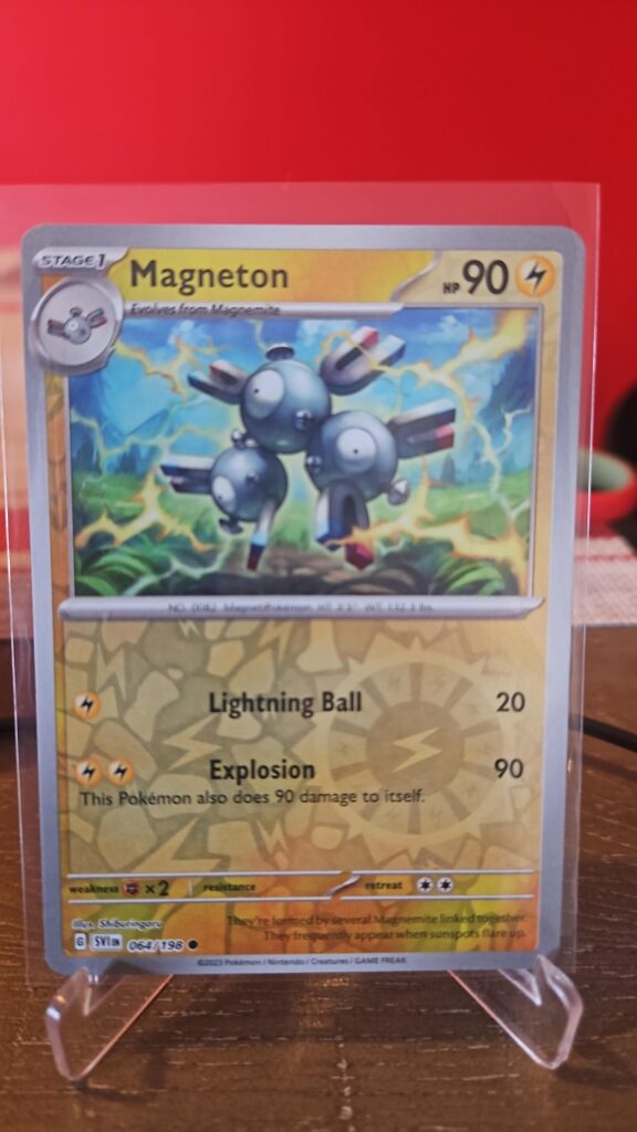 Front face photo of Magneton 064/198 Scarlet & Violet Base Set Reverse Holofoil Uncommon Pokémon TCG card in Near Mint condition