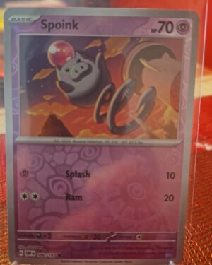 Spoink 90/197 Obsidian Flames Reverse Holo Pokemon TCG 2023