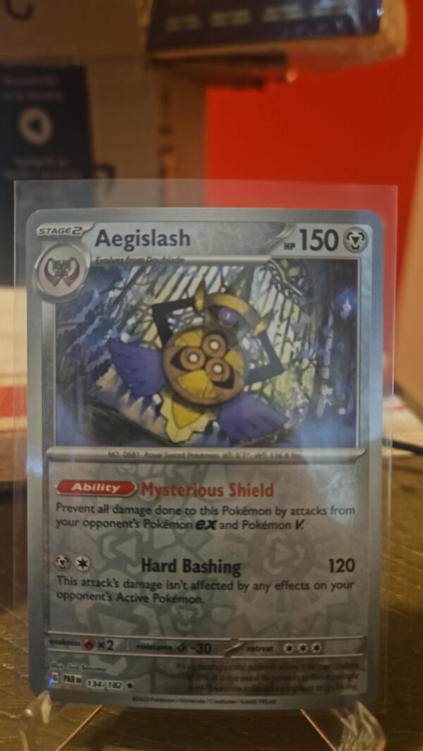 2023 Pokemon Paradox Rift Reverse Holo Rare 134/182 Aegislash