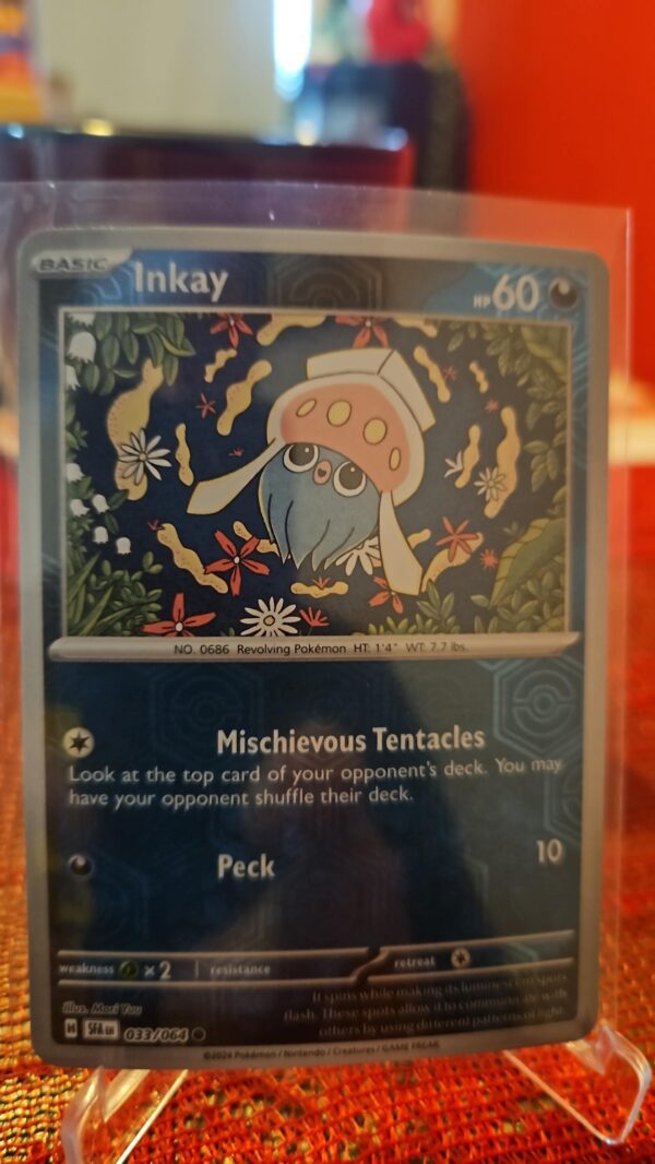 Inkay #33/64 SV Shrouded Fable 2024 Reverse Holo Common Pokemon