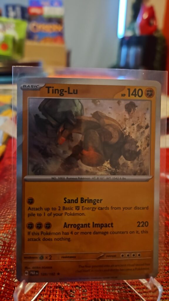 2024 Ting‑Lu 109/182 Reverse Holo Rare Pokémon card from Paradox Rift displayed in NM condition.